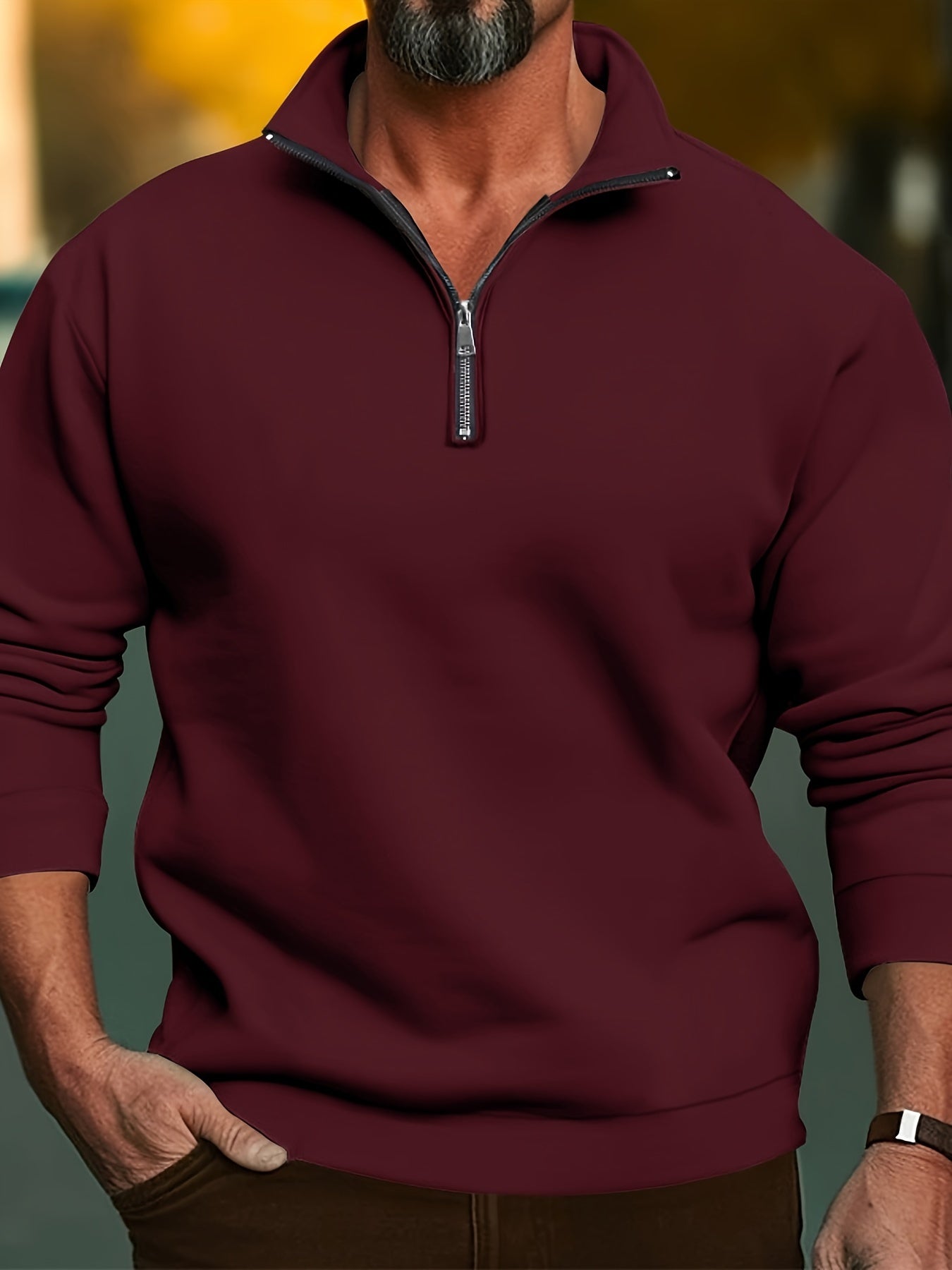 Trendigä Pullover Mit Reissverschluss Und Stehkragen für Herren | Ideal für alle Jahreszeiten