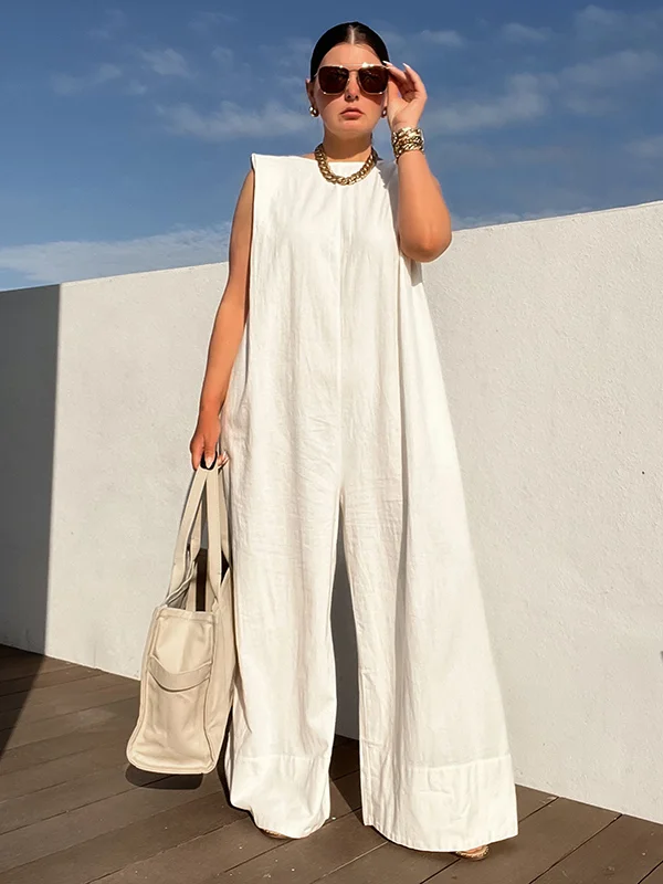 Klassischs Jumpsuit Mit Wiitn Hose Und Eifarbigs Design für Damen | Ideal für alle Jahreszeiten