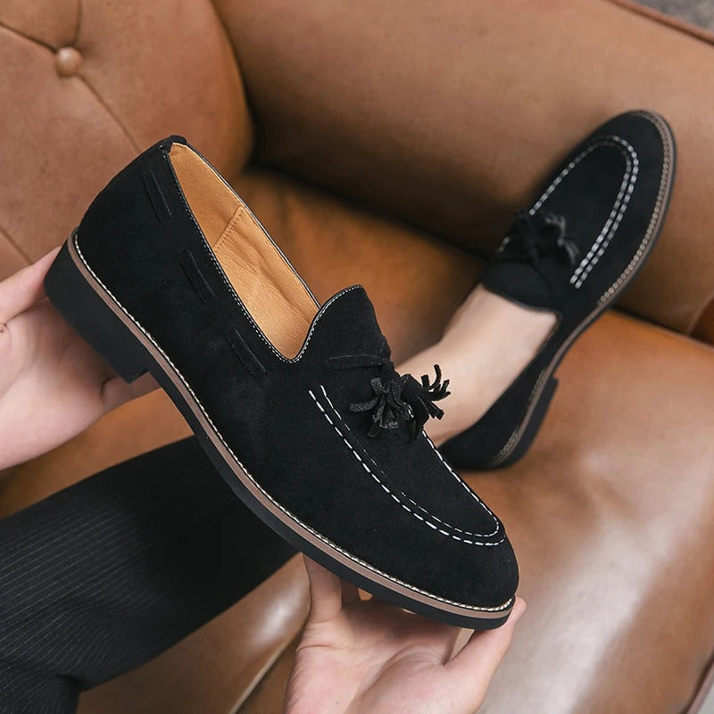 Klassischi Leichti Wildleder Loafer Mit Quaste für Herren | Ideal für alle Jahreszeiten