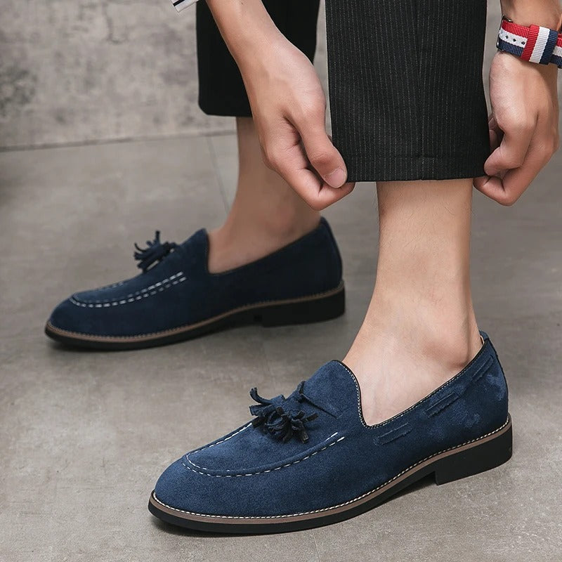 Klassischi Leichti Wildleder Loafer Mit Quaste für Herren | Ideal für alle Jahreszeiten