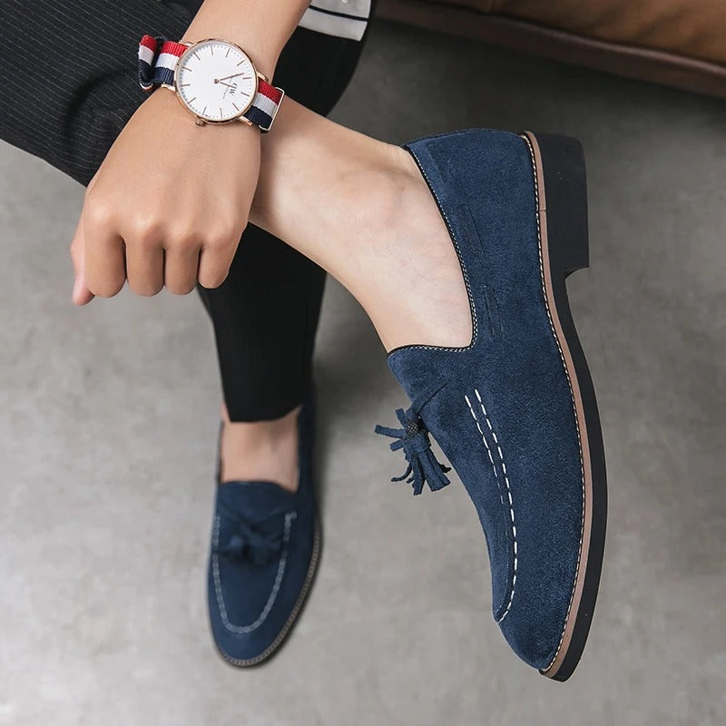 Klassischi Leichti Wildleder Loafer Mit Quaste für Herren | Ideal für alle Jahreszeiten