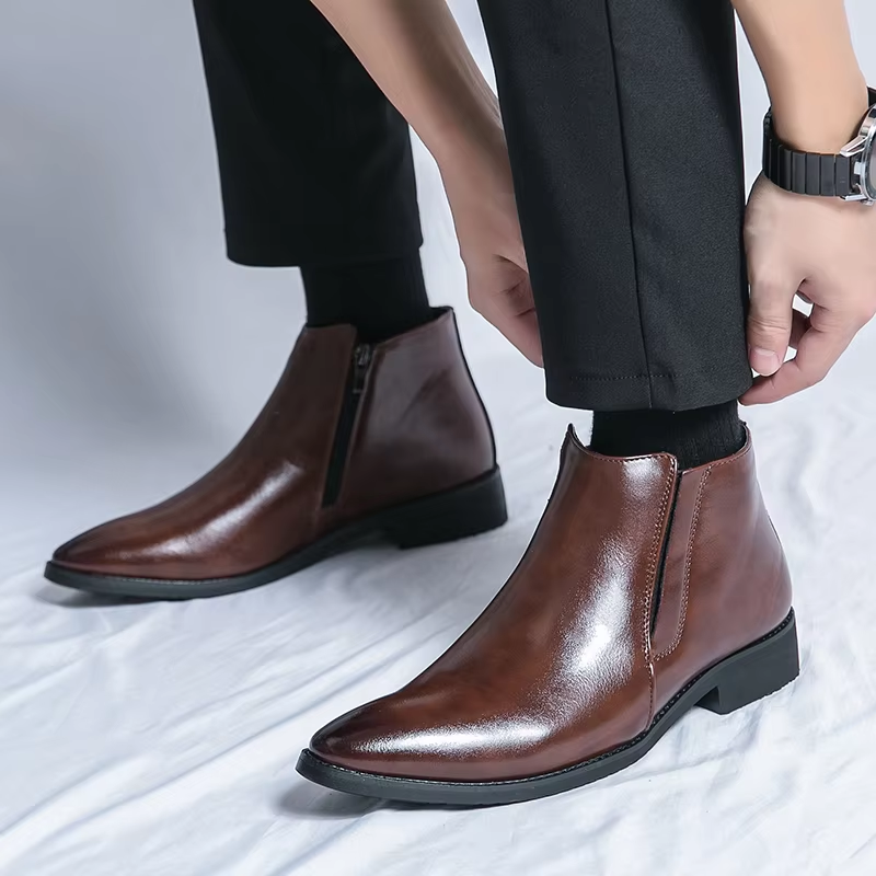 Stylischi Formelli Stiefelette Us Veganes Leder für Herren | Ideal für alle Jahreszeiten