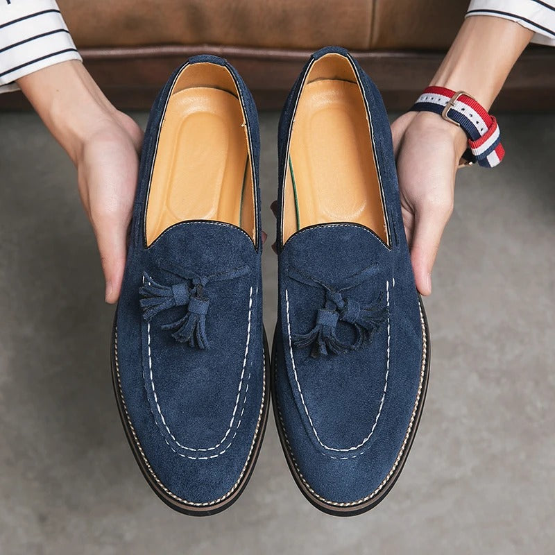 Klassischi Leichti Wildleder Loafer Mit Quaste für Herren | Ideal für alle Jahreszeiten