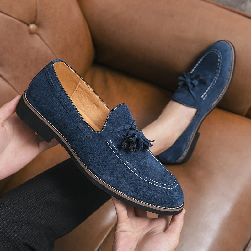 Klassischi Leichti Wildleder Loafer Mit Quaste für Herren | Ideal für alle Jahreszeiten