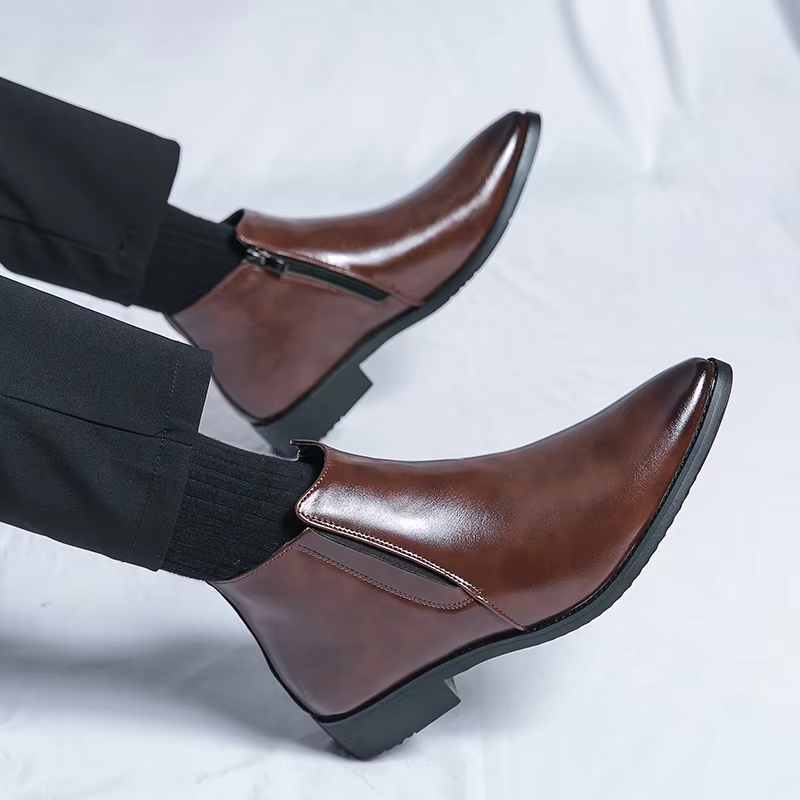 Stylischi Formelli Stiefelette Us Veganes Leder für Herren | Ideal für alle Jahreszeiten