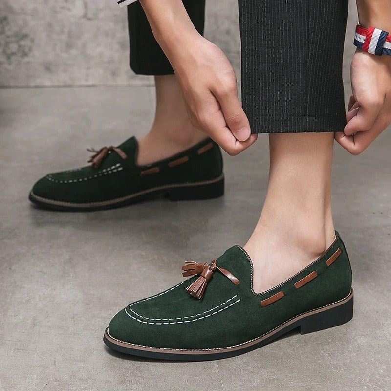 Klassischi Leichti Wildleder Loafer Mit Quaste für Herren | Ideal für alle Jahreszeiten