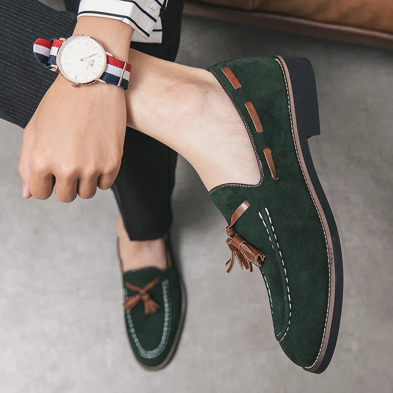 Klassischi Leichti Wildleder Loafer Mit Quaste für Herren | Ideal für alle Jahreszeiten