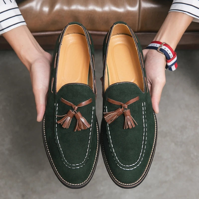 Klassischi Leichti Wildleder Loafer Mit Quaste für Herren | Ideal für alle Jahreszeiten