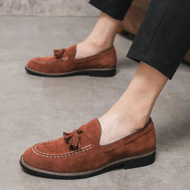 Klassischi Leichti Wildleder Loafer Mit Quaste für Herren | Ideal für alle Jahreszeiten