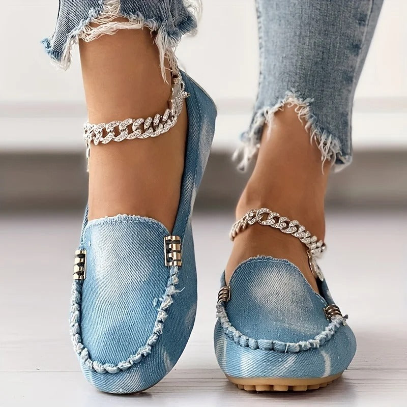 Schicke und bequeme Denim-Loafer für Damen | Perfekt für lässige Tage