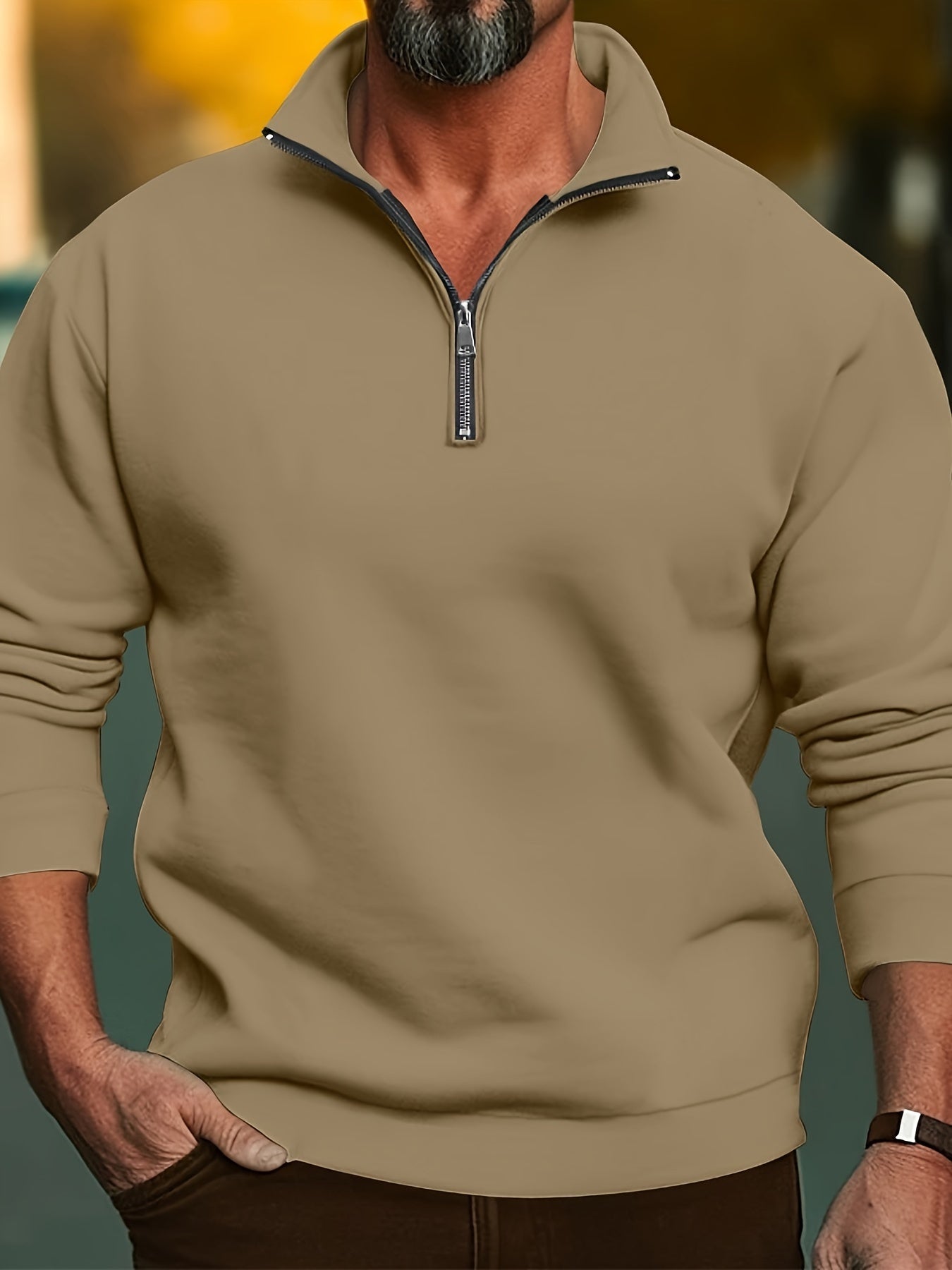 Trendigä Pullover Mit Reissverschluss Und Stehkragen für Herren | Ideal für alle Jahreszeiten