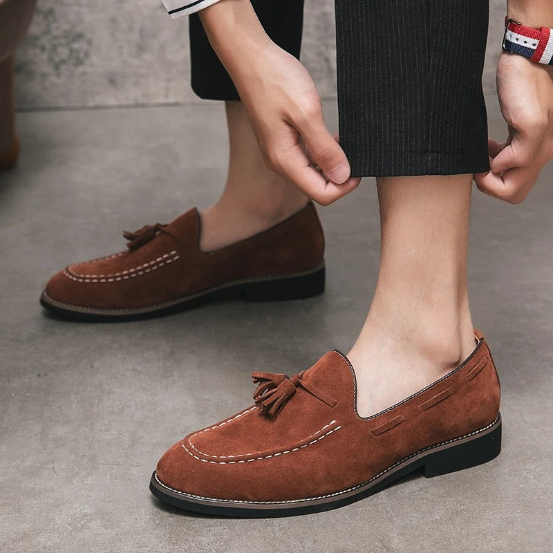 Klassischi Leichti Wildleder Loafer Mit Quaste für Herren | Ideal für alle Jahreszeiten