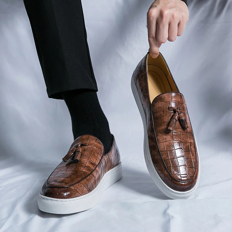 Eleganter Loafer Us Veganes Leder Mit Quaste für Herren | Ideal für alle Jahreszeiten