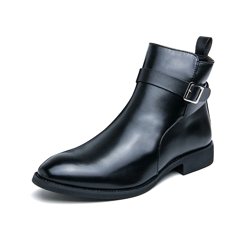 Elegante Chelsea Stiefelette Mit Schnalle Und Reissverschluss für Herren | Ideal für alle Jahreszeiten