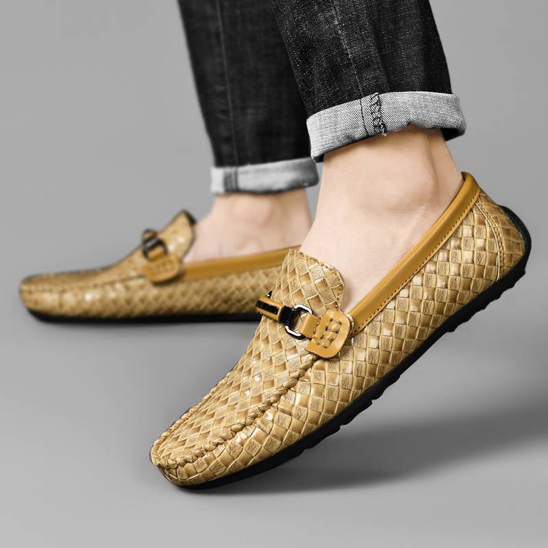 Bequemi Gflochti Loafer Mit Muster Und Schnalle für Herren | Ideal für alle Jahreszeiten