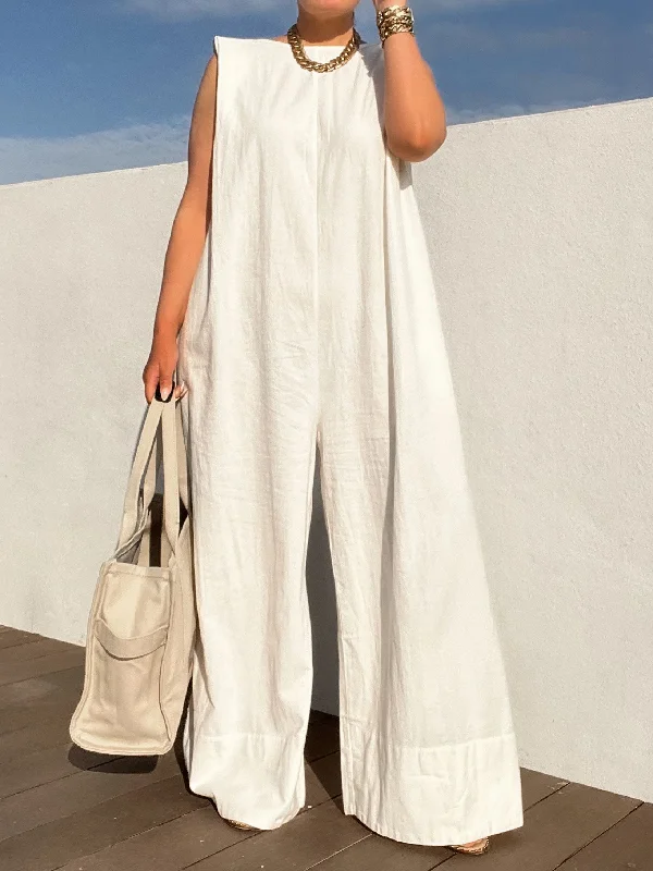 Klassischs Jumpsuit Mit Wiitn Hose Und Eifarbigs Design für Damen | Ideal für alle Jahreszeiten