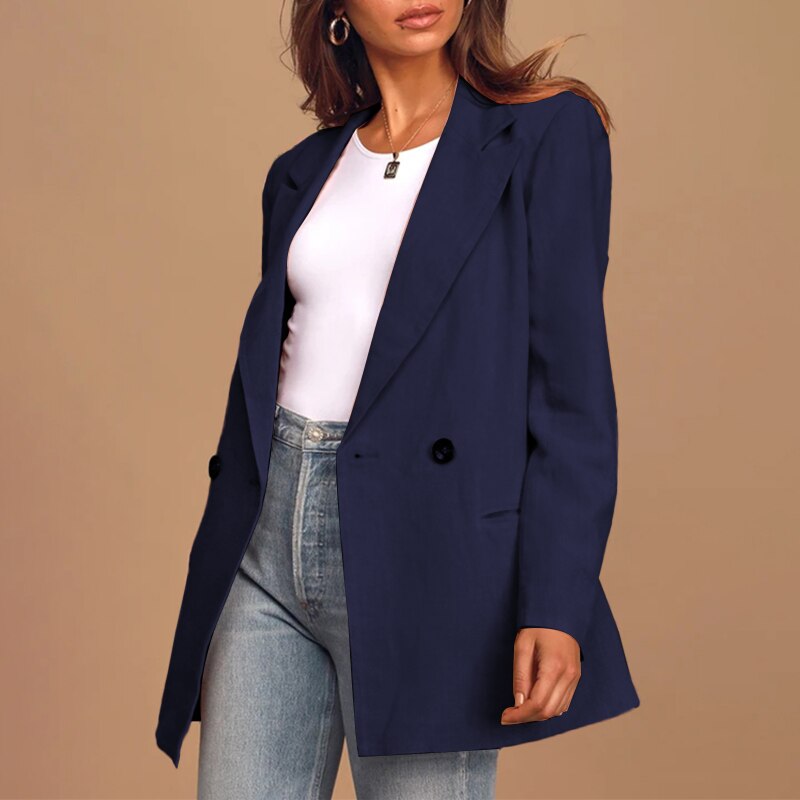 Trendig Blazer Mit Chnöpf Und Tasche für Damen | Ideal für alle Jahreszeiten