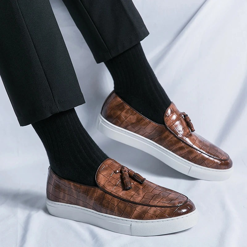 Eleganter Loafer Us Veganes Leder Mit Quaste für Herren | Ideal für alle Jahreszeiten