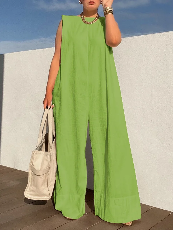 Klassischs Jumpsuit Mit Wiitn Hose Und Eifarbigs Design für Damen | Ideal für alle Jahreszeiten