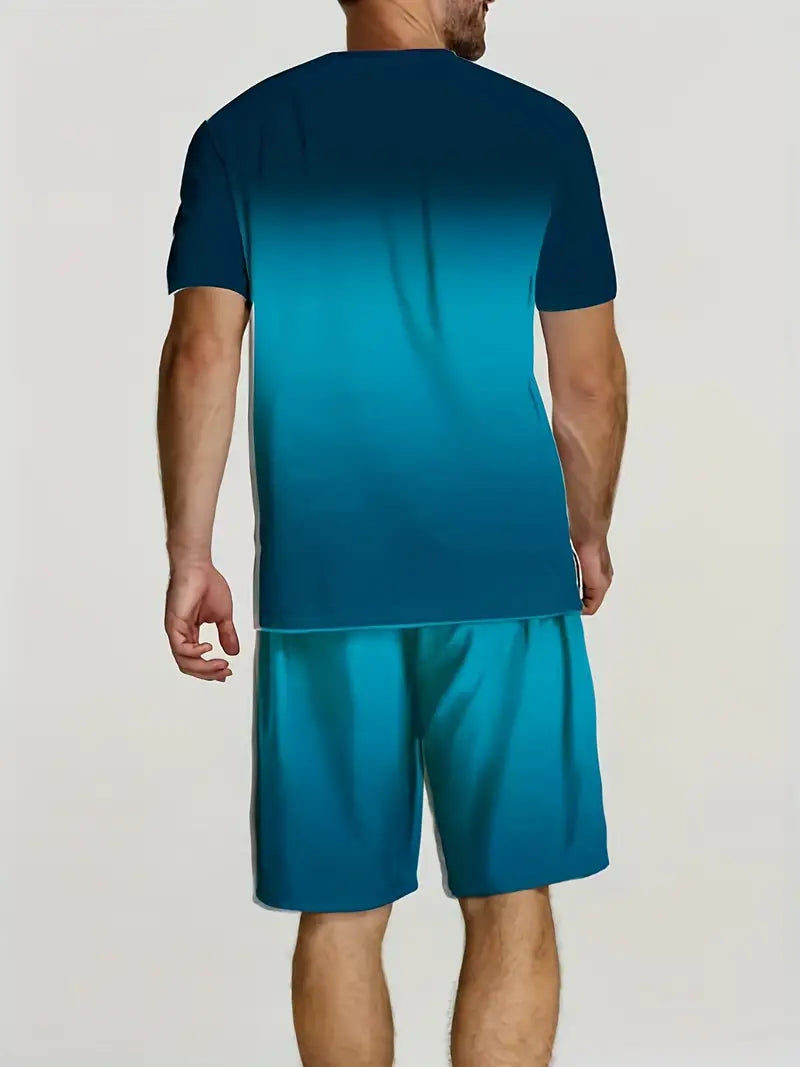 Schicki Schatten T-Shirt Mit Shorts Set für Herren | Ideal für alle Jahreszeiten