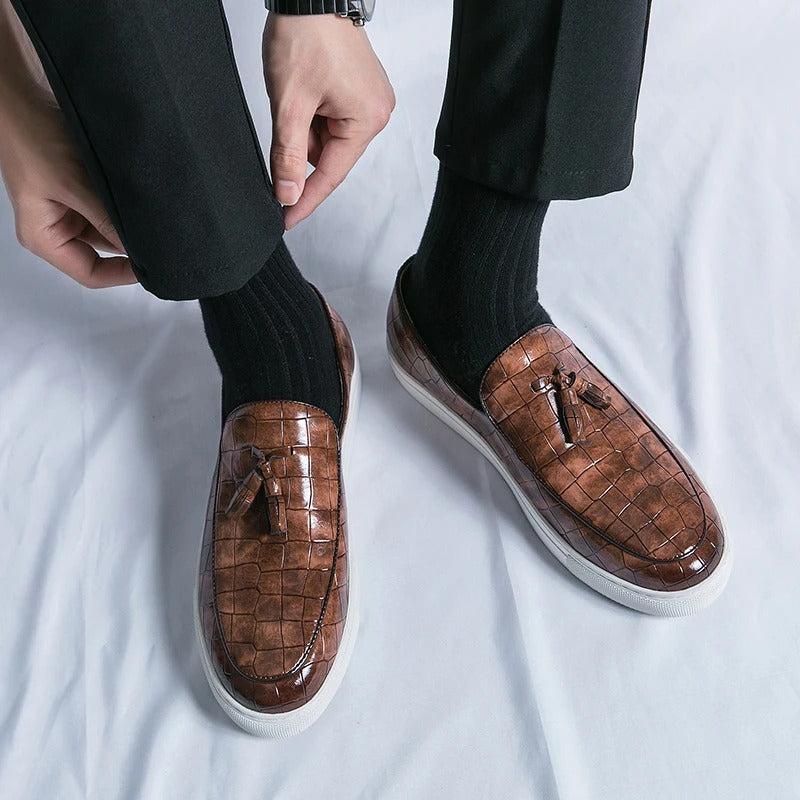 Eleganter Loafer Us Veganes Leder Mit Quaste für Herren | Ideal für alle Jahreszeiten