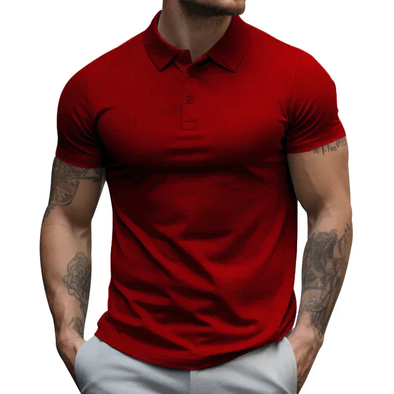 Klassisch Uni Kurzarm Polo Shirt für Herren | Ideal für Sommer