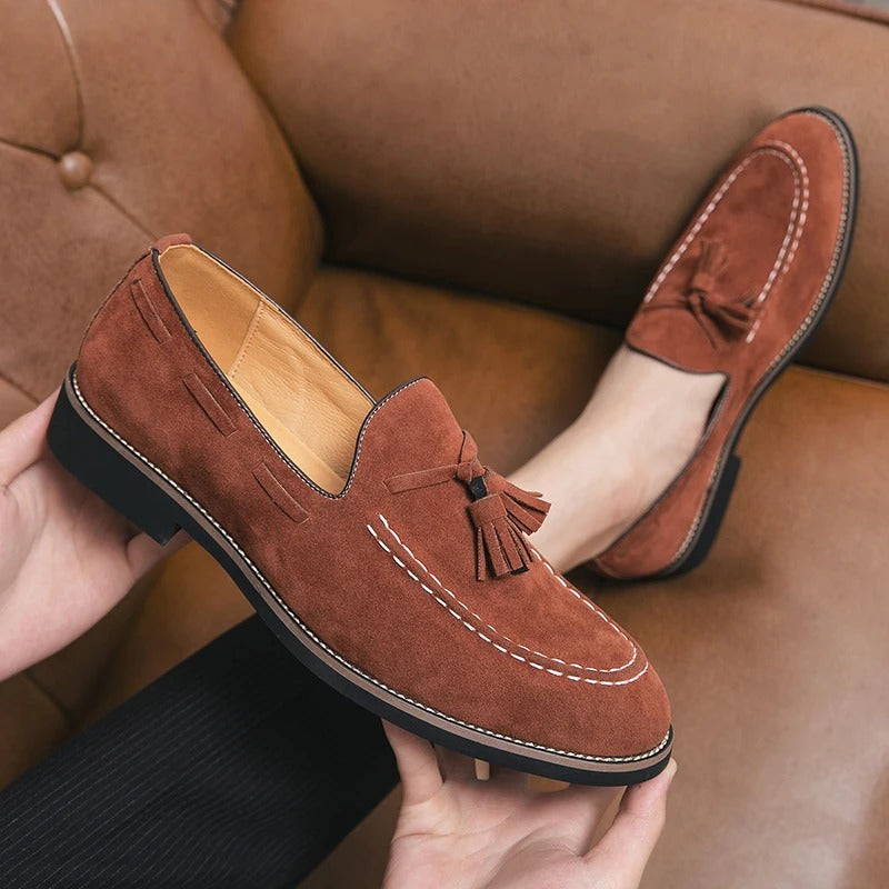 Klassischi Leichti Wildleder Loafer Mit Quaste für Herren | Ideal für alle Jahreszeiten