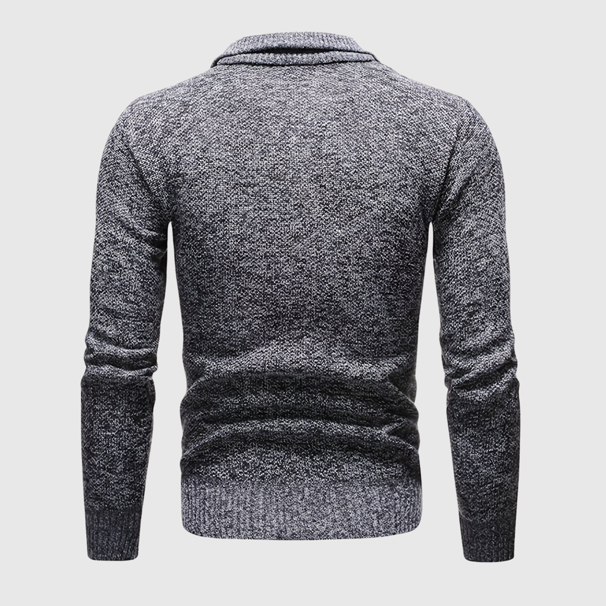 Lässiger Strick-Rollkragenpullover Mit Stehkragen Und Viertel-Reissverschluss für Herren | Ideal für alle Jahreszeiten