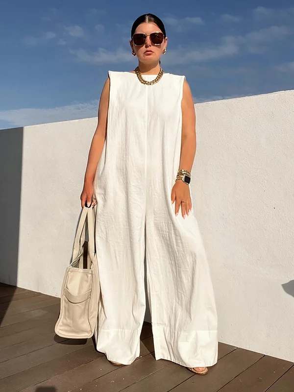 Klassischs Jumpsuit Mit Wiitn Hose Und Eifarbigs Design für Damen | Ideal für alle Jahreszeiten