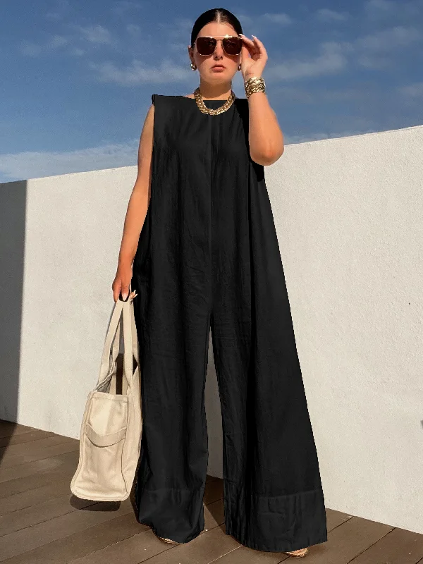 Klassischs Jumpsuit Mit Wiitn Hose Und Eifarbigs Design für Damen | Ideal für alle Jahreszeiten