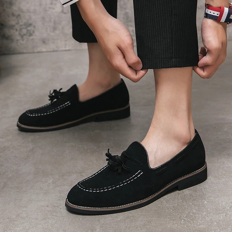 Klassischi Leichti Wildleder Loafer Mit Quaste für Herren | Ideal für alle Jahreszeiten