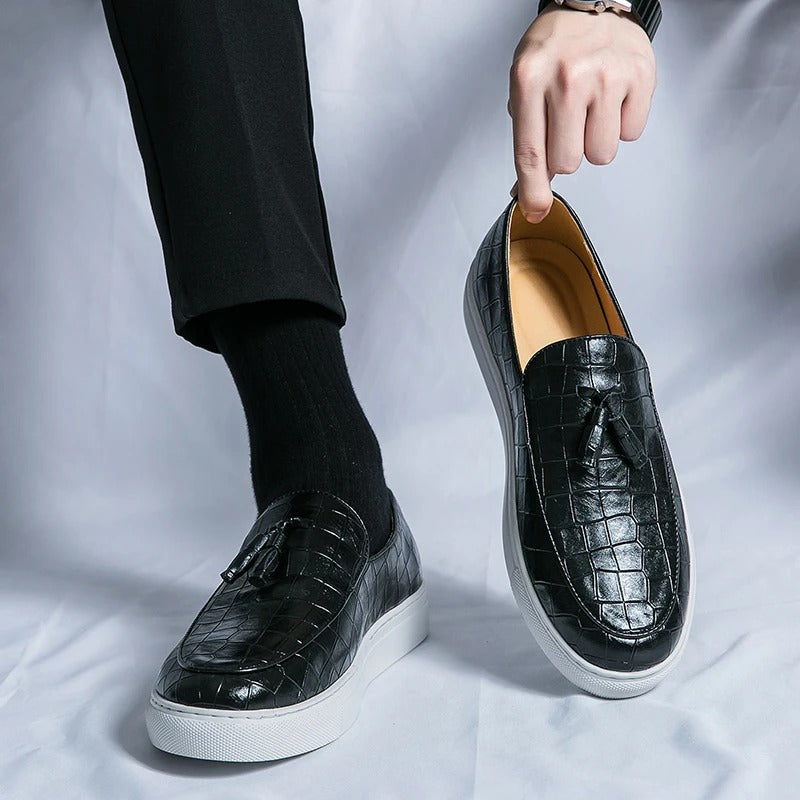 Eleganter Loafer Us Veganes Leder Mit Quaste für Herren | Ideal für alle Jahreszeiten