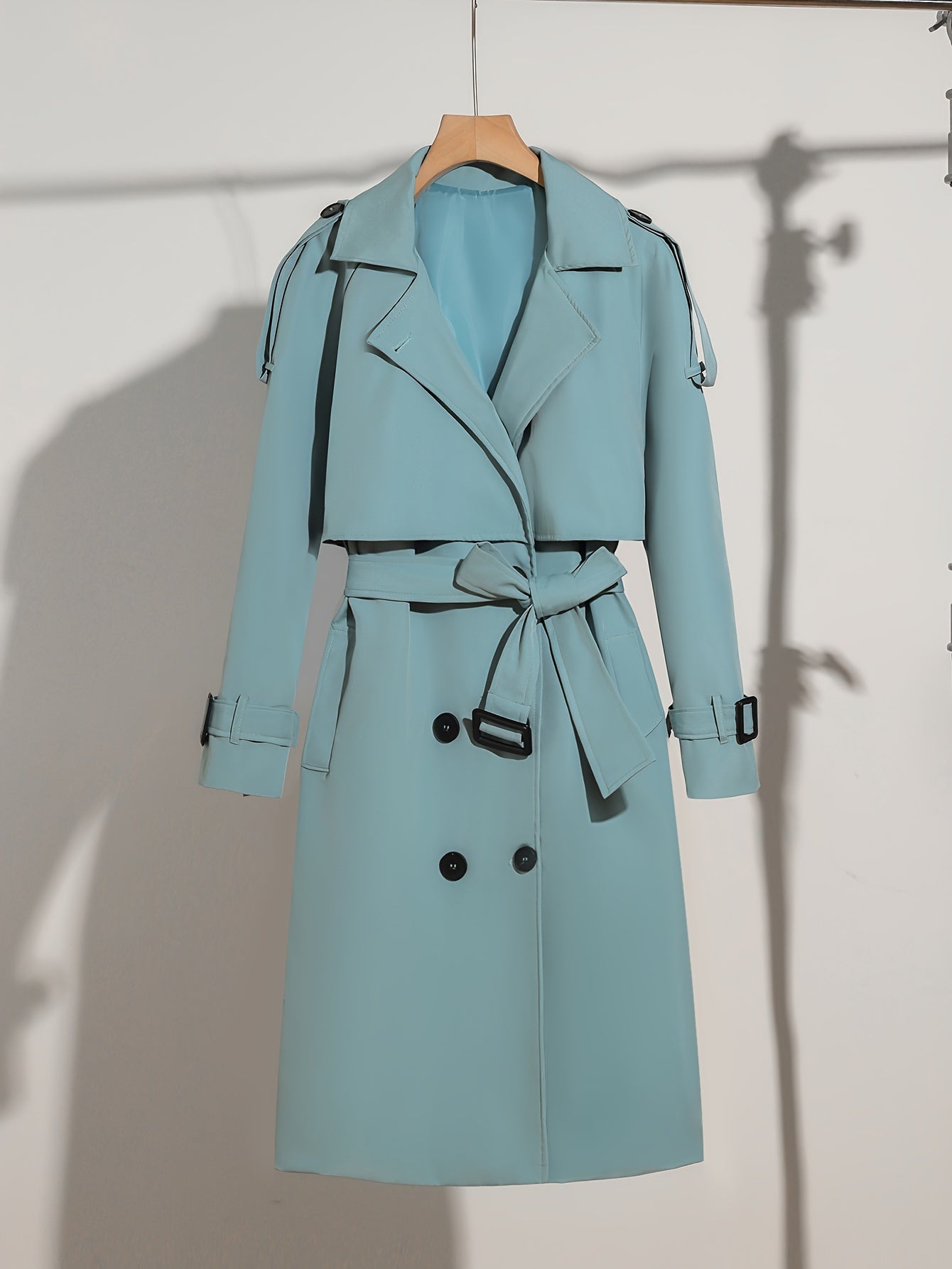 Eleganter Langer Trenchcoat Mit Gurt Und Schulderrieme für Damen | Ideal für alle Jahreszeiten