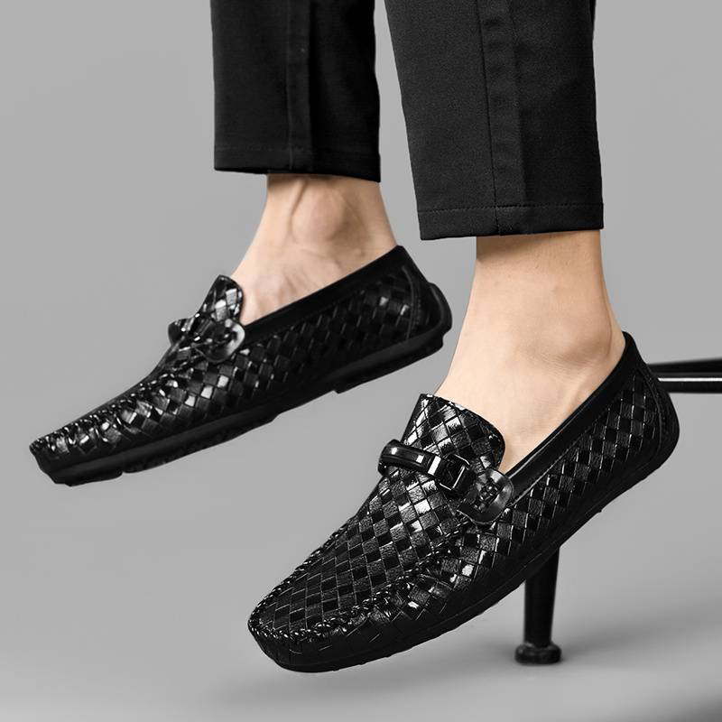 Bequemi Gflochti Loafer Mit Muster Und Schnalle für Herren | Ideal für alle Jahreszeiten