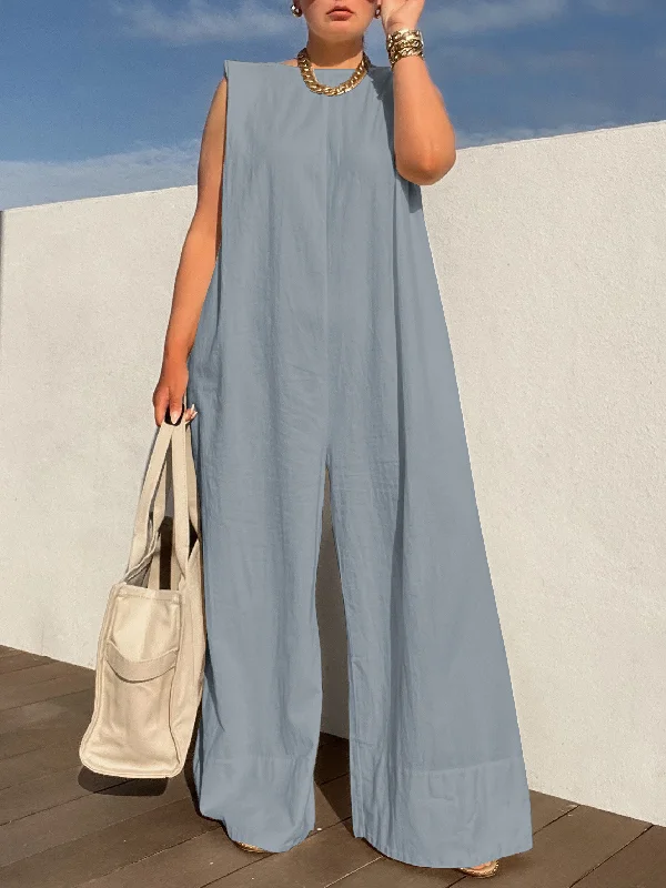 Klassischs Jumpsuit Mit Wiitn Hose Und Eifarbigs Design für Damen | Ideal für alle Jahreszeiten