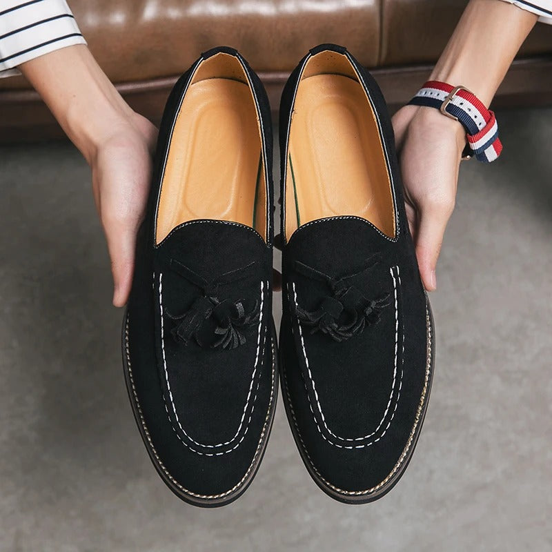 Klassischi Leichti Wildleder Loafer Mit Quaste für Herren | Ideal für alle Jahreszeiten