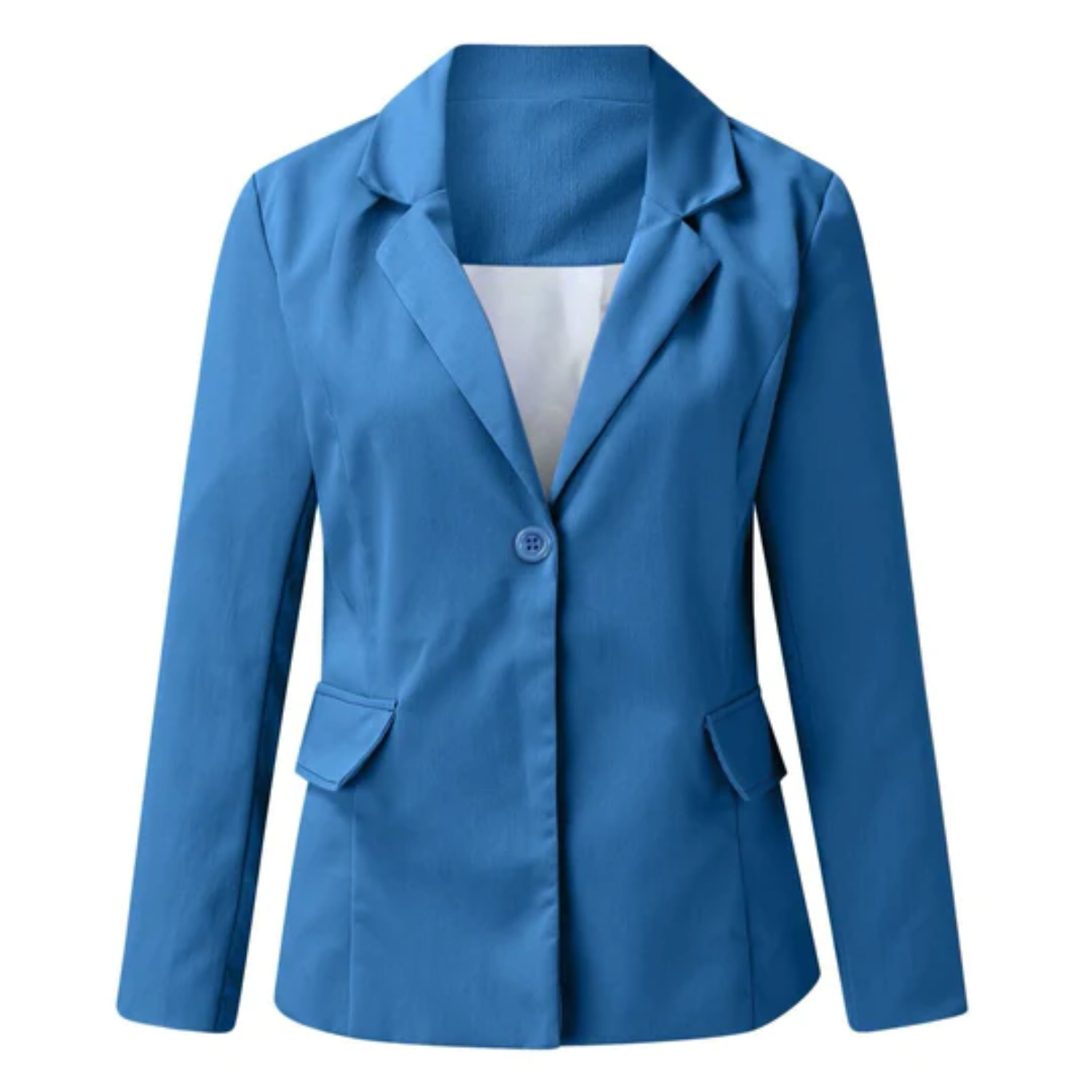 Klassisch Einfarbige Blazer Mit Tasche für Damen | Ideal für Sommer