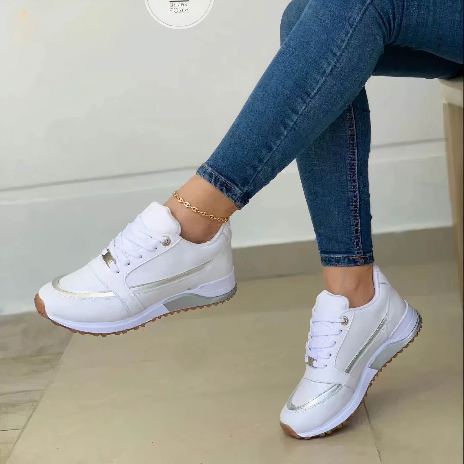 Lässigi Plattform Sneakers mit Farbblock Design für Damen | Ideal für alle Jahreszeiten