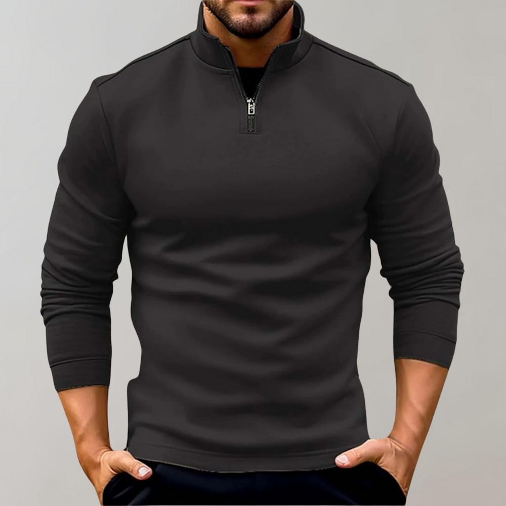 Klassischi Eng Gschnitte Stehkragen Eifarbige Pullover für Herren | Ideal für alle Jahreszeiten