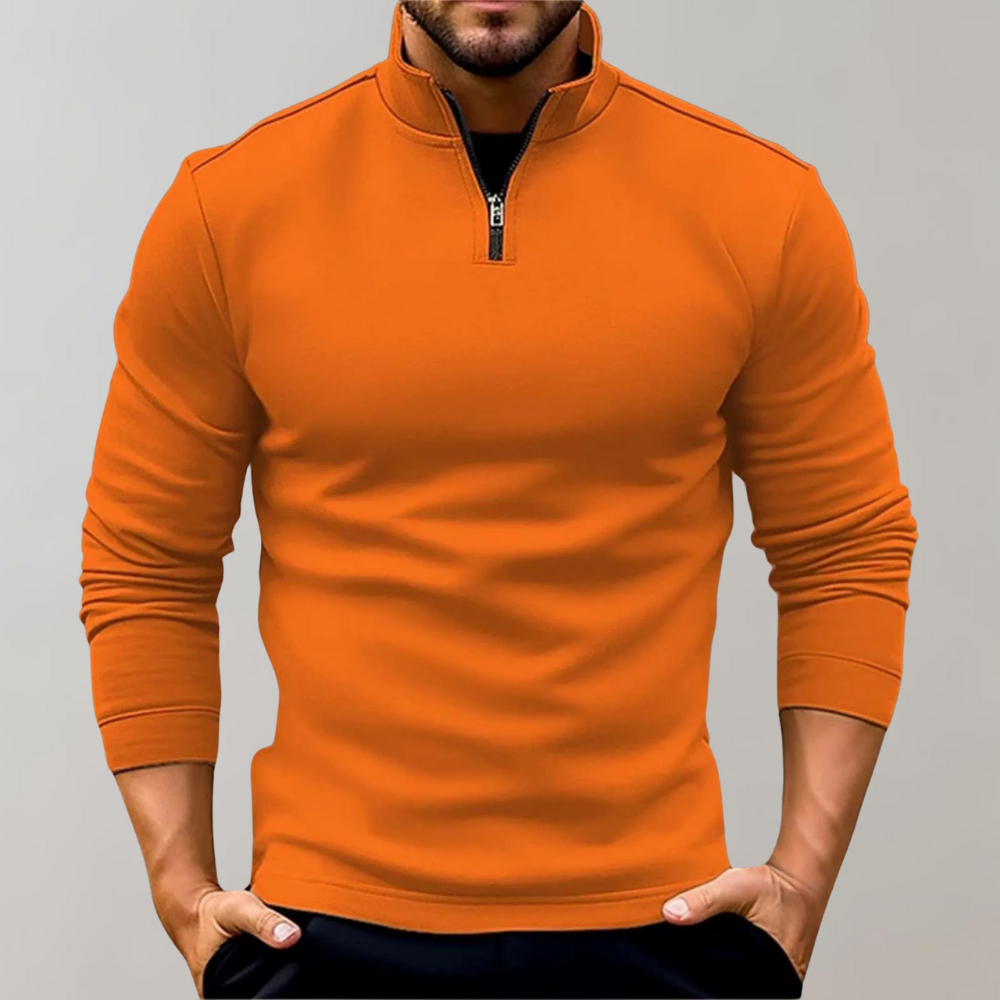 Klassischi Eng Gschnitte Stehkragen Eifarbige Pullover für Herren | Ideal für alle Jahreszeiten