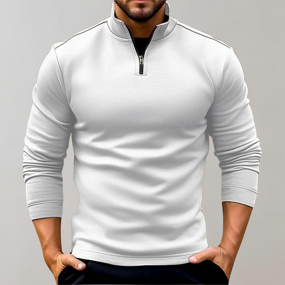 Klassischi Eng Gschnitte Stehkragen Eifarbige Pullover für Herren | Ideal für alle Jahreszeiten