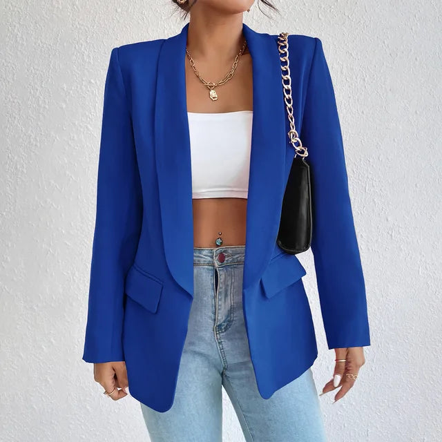 Trendig Schlanker Offener Blazer Mit Tasche für Damen | Ideal für alle Jahreszeiten