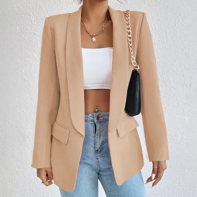 Trendig Schlanker Offener Blazer Mit Tasche für Damen | Ideal für alle Jahreszeiten