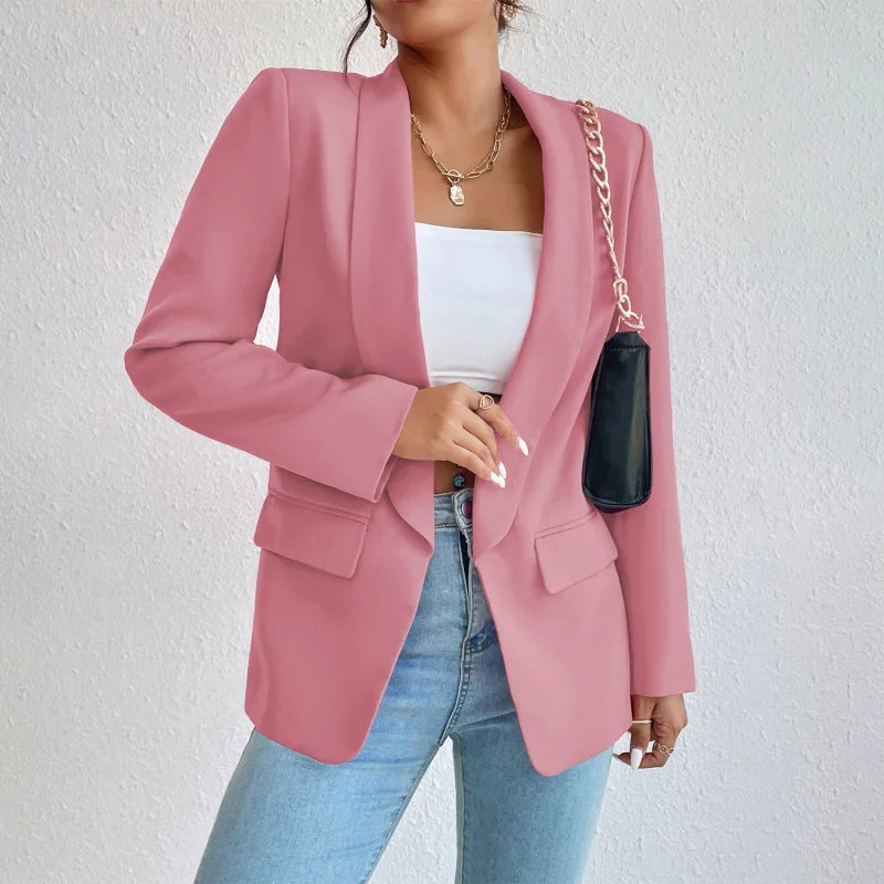 Trendig Schlanker Offener Blazer Mit Tasche für Damen | Ideal für alle Jahreszeiten