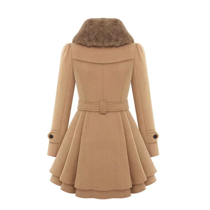 Eleganter Kaschmir Trenchcoat mit Wolle-Sherpa für Damen | Ideal für alle Jahreszeiten