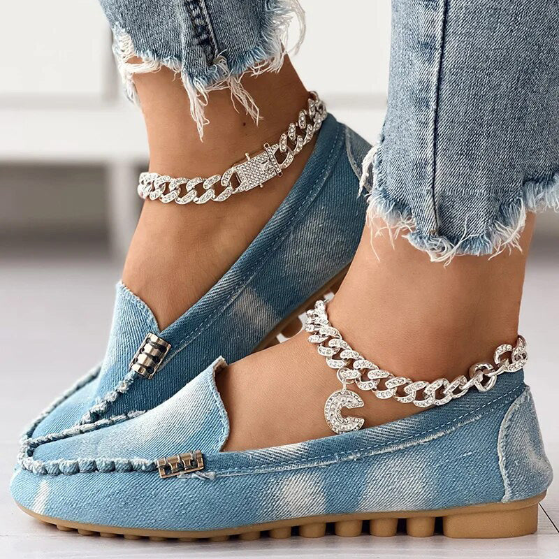 Schicke und bequeme Denim-Loafer für Damen | Perfekt für lässige Tage