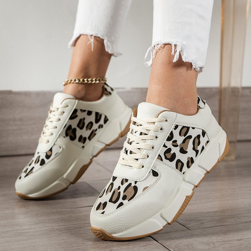 Moderni Schnür-Sneakers Mit Leopardenmuster für Damen | Ideal für alle Jahreszeiten