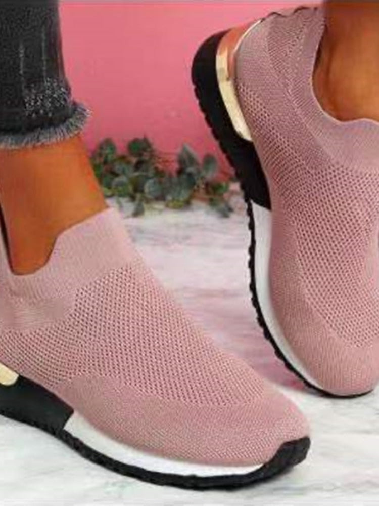 Legeri Colorblock Slip Strick Schuhe für Damen | Ideal für jede Jahreszeit