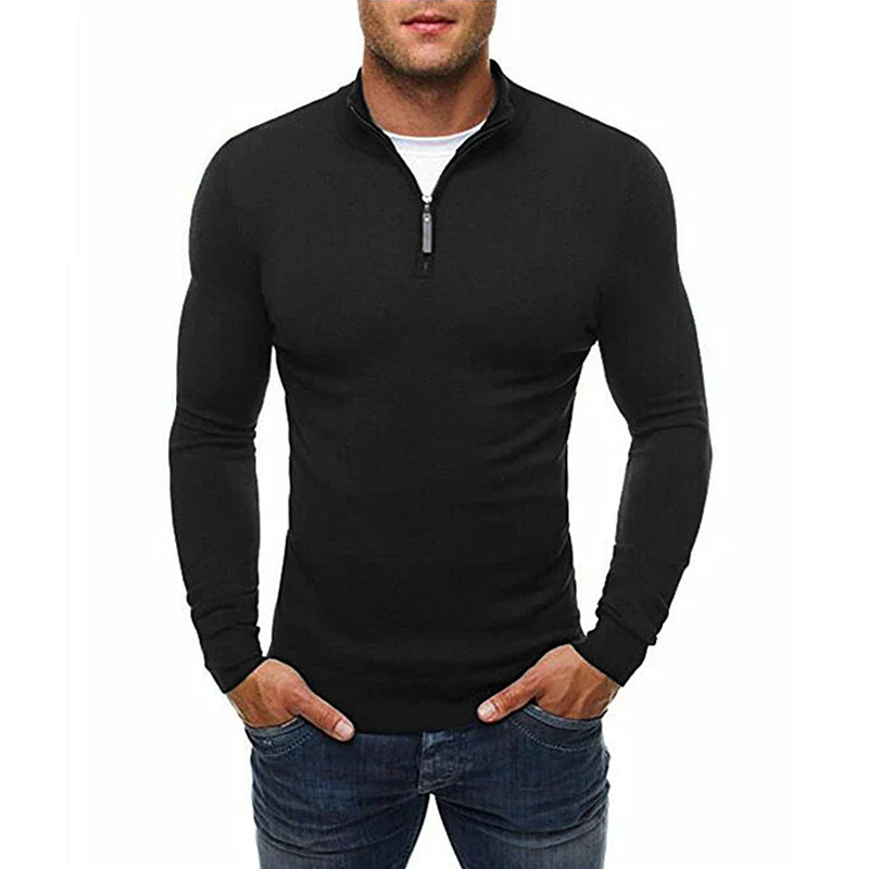 Lässiger Schlankgschnittner Stretchstoff-Pullover für Herren | Ideal für alle Jahreszeiten