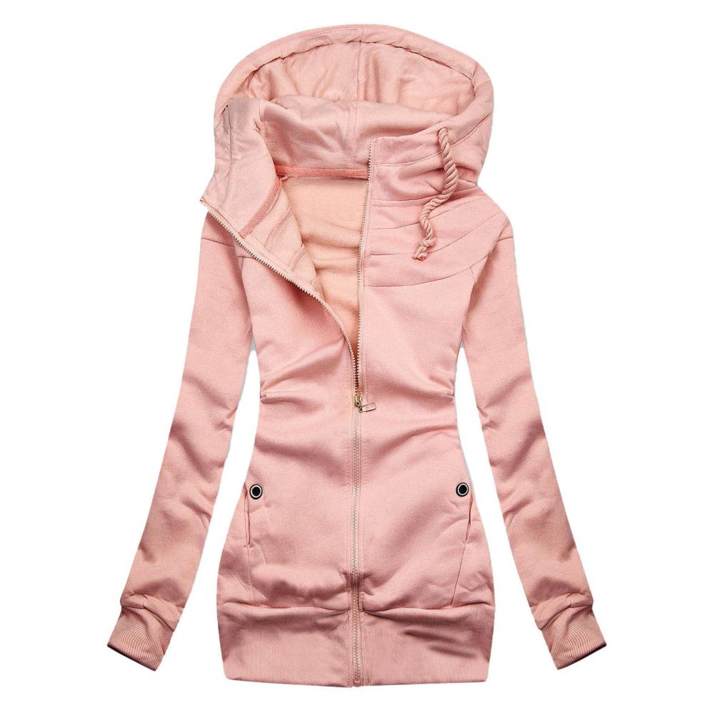 Schlanke Passform Zip-Up Hoodie Für Damen | Ideal für den Winter